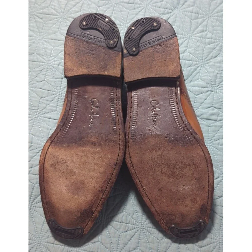 Cole Haan Air Giraldo Wingtip Oxfords Mens 11 British Tan Leather Brogue Classic